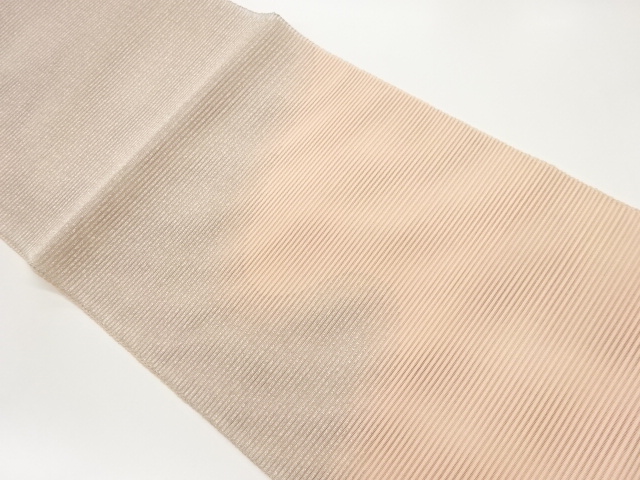 絽綴れ曲線模様織出し名古屋帯